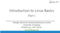 Using Zcluster Georgia Advanced Computing