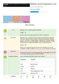 Website Review Blogthetech.Com