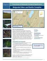 Belgrade Esker and Kettle Complex Beginning with Focus Areas of Statewide Ecological Significance Habitat Belgrade Esker and Kettle Complex