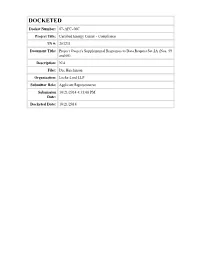 Carlsbad Energy Center - Compliance TN #: 203231 Document Title: Project Owner's Supplemental Responses to Data Request Set 2A (Nos