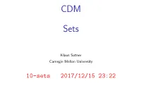 CDM [2Ex] Sets [3Ex]