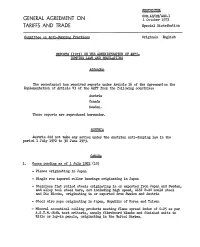 COM.AD/28/Add.1 TARIFFS and Trade1october1973 Special Distribution
