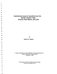 Geochemical Study of Xenoliths from the Navajo
