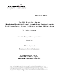 Hundreds of Candidate Strongly Lensed Galaxy Systems from the Dark Energy Survey Science Verification and Year 1 Observations