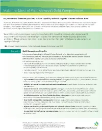 Make the Most of Your Microsoft Gold Competencies