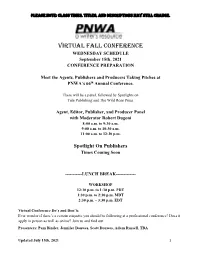 Program Schedule