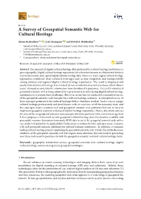A Survey of Geospatial Semantic Web for Cultural Heritage