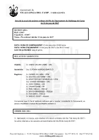 Ajuntament De VILALLONGA DEL CAMP - TARRAGONÈS