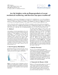 Are the Brighter Rocks on Bennu Products of Recent Mechanical Weathering, and Therefore Less Space-Weathered?