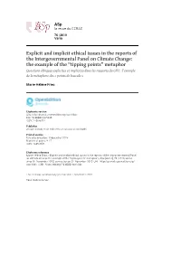 Explicit and Implicit Ethical Issues in the Reports