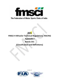 FMSCI Article 251 - Classification and Definitions