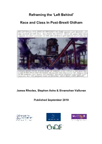 Reframing the 'Left Behind' Race and Class in Post-Brexit Oldham