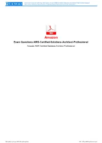 Amazon Exam Questions AWS-Certified-Solutions-Architect-Professional Amazon AWS Certified Solutions Architect Professional