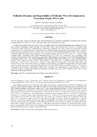 Follicular Dynamic and Repeatability of Follicular Wave Development in Peranakan Ongole (PO) Cattle