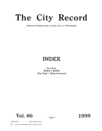 99 Index to City Record