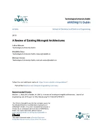 A Review of Existing Microgrid Architectures