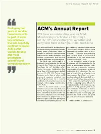Acm's Annual Report