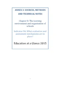 Annex 3: Sources, Methods and Technical Notes