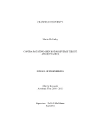 CRANFIELD UNIVERSITY Martin Mccarthy CONTRA-ROTATING
