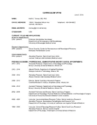 CURRICULUM VITAE June 2, 2016