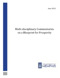 Multi‐Disciplinary Commentaries on a Blueprint for Prosperity