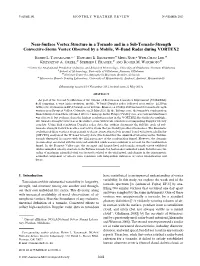 Near-Surface Vortex Structure in a Tornado and in a Sub-Tornado-Strength Convective-Storm Vortex Observed by a Mobile, W-Band Radar During VORTEX2
