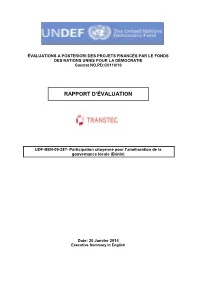 Evaluation Report Standard Format