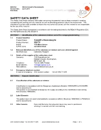 Material Safety Data Sheet