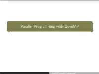Parallel Programming with Openmp