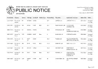 Public Notice &gt;&gt; Licensing and Management System Admin &gt;&gt;