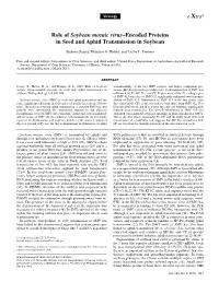 Role of Soybean Mosaic Virus–Encoded Proteins in Seed and Aphid Transmission in Soybean