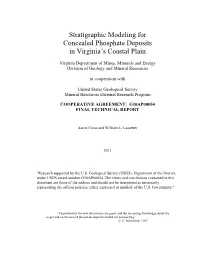 Stratigraphic Modeling for Concealed Phosphate Deposits in Virginia's