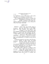 The Testimony of Two Witnesses to the Same Overt Act, Or on Confession in Open Court