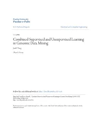 Combined Supervised and Unsupervised Learning in Genomic Data Mining Jack Y