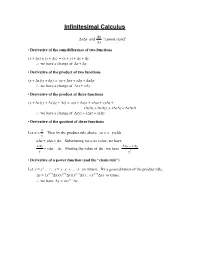 Infinitesimal Calculus