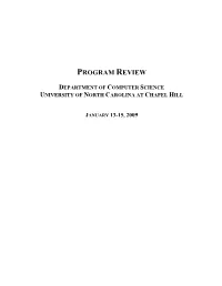 Program Review Department of Computer Science