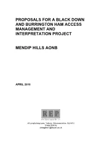 Project Proposals for a Black Down and Burrington