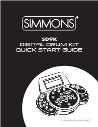 Digital Drum Kit QUICK START GUIDE