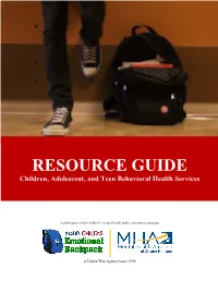 Mental Health Resources Guide