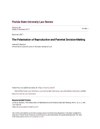 The Polarization of Reproductive and Parental Decision-Making