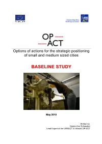 Baseline Study Urbact Ii Thematic Network Op-Act