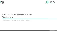 Basic Attacks and Mitigation Strategies