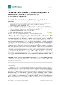 Characterization of the Key Aroma Compounds in Three Truffle