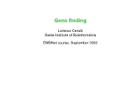 Gene Structure Prediction