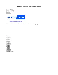 Microsoft TS 70-642 - Nhoc Gin and MAXBOX