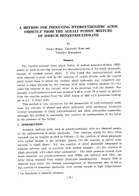 A Method for Producing Hydroxybenzoic Acids Directly from the Alkah Fusion Mixture of Sodium Benzenesulfonate