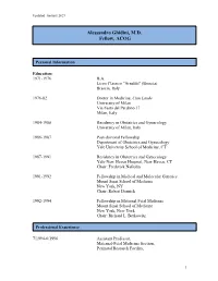 Alessandro Ghidini, M.D. Fellow, ACOG