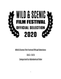 Alphabetical-Film-Index 2003-2020