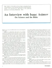 An Interview with Isaac Asimov on Science and the Bible