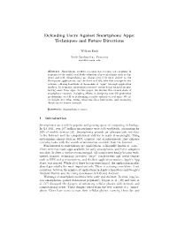 Defending Users Against Smartphone Apps: Techniques and Future Directions